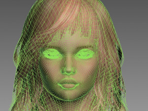 Crop-top rigged girl 3D Model
