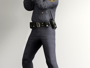 rigged policeman 3D Model