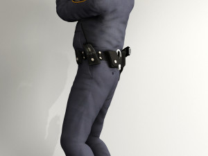 rigged policeman 3D Model
