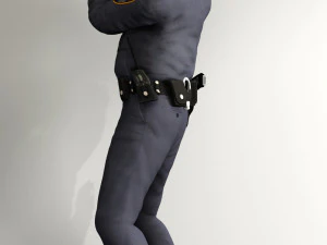 rigged policeman 3D Model