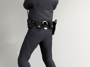 rigged policeman 3D Model