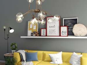 livingroom sofa set 2 3D 모델