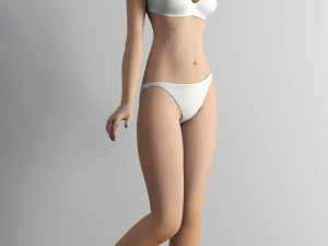 bikini beautiful girl 3D Model