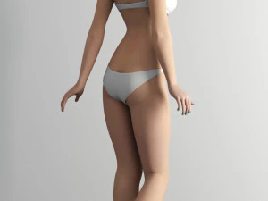 bikini beautiful girl 3D Model