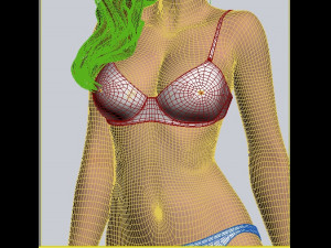 bikini beautiful girl 3D 模型