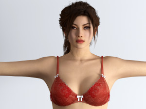 rigged bikini girl 3D 모델