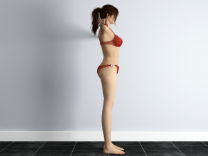 rigged bikini girl 3D 모델