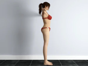 rigged bikini girl 3D Model