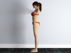 rigged bikini girl 3D 모델