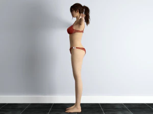 rigged bikini girl 3D Model