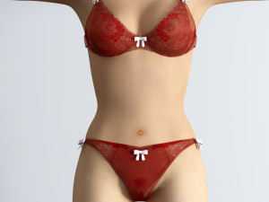 rigged bikini girl 3D 모델