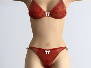 rigged bikini girl 3D Model
