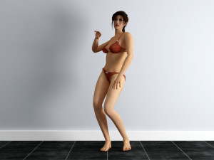 rigged bikini girl 3D 모델