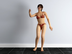 rigged bikini girl 3D 모델