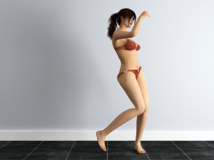 rigged bikini girl 3D 모델