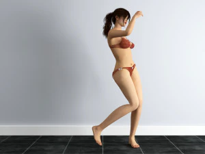 rigged bikini girl 3D Model