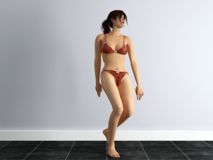 rigged bikini girl 3D 모델