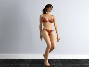 rigged bikini girl 3D Model