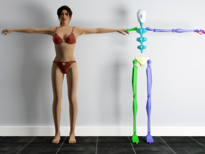 rigged bikini girl 3D 모델