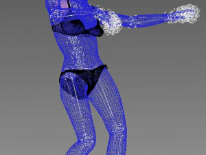 rigged bikini girl 3D Model