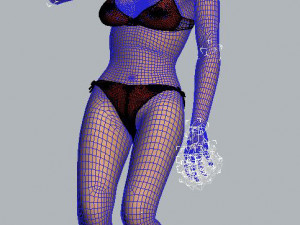 rigged bikini girl 3D 모델