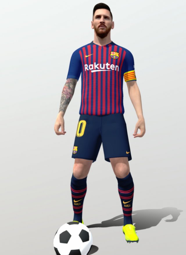 lionel messi 3D Model .c4d .max .obj .3ds .fbx .stl .blend 