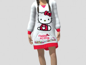 rigged littlr girl 3D 모델