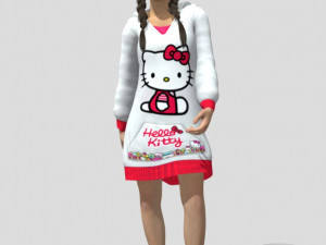 rigged littlr girl 3D 模型