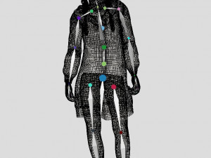 rigged littlr girl 3D 模型