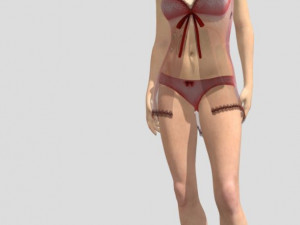 riggedy girl standing 3D 모델