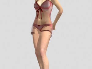 riggedy girl standing 3D Модель