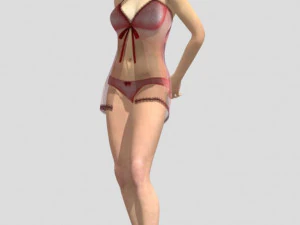riggedy girl standing 3D Model