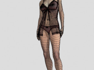 riggedy girl standing 3D Модель