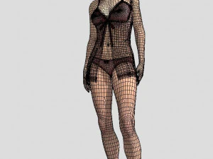 riggedy girl standing 3D Model