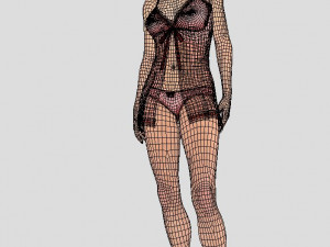 riggedy girl standing 3D Модель