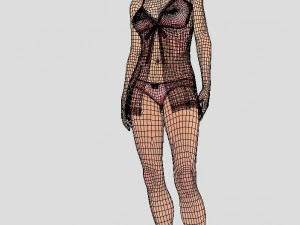 riggedy girl standing 3D Model