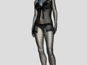 riggedy girl standing 3D Модель