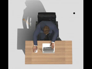 biznesmen pracuje Model 3D