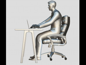business man working Modello 3D
