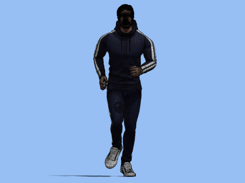 Sport man jogging 3D 模型