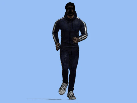 Sport man jogging 3D Model