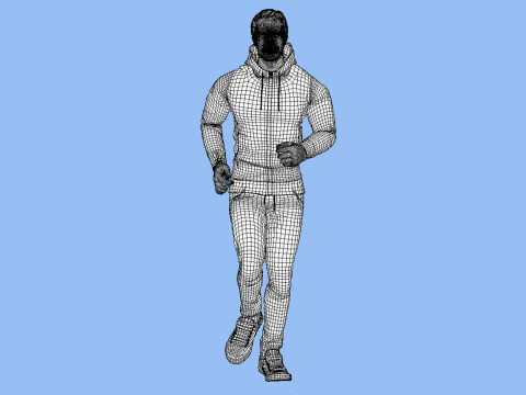 Sport man jogging 3D Model