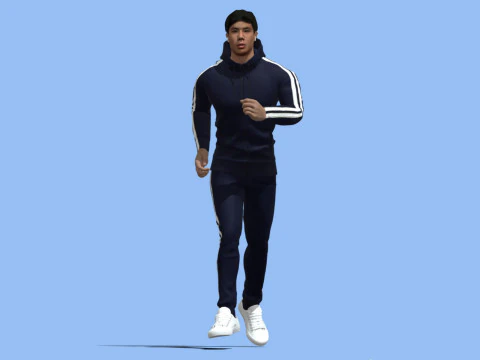 Sport man jogging 3D Model