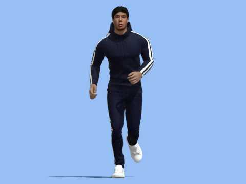 Sport man jogging 3D Model