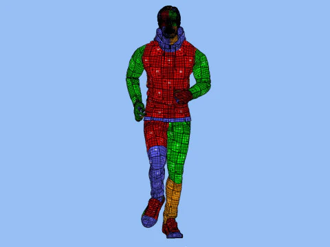 Sport man jogging 3D Model