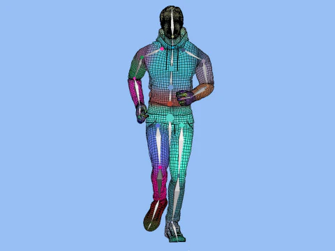 Sport man jogging 3D Model