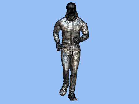 Sport man jogging 3D Model