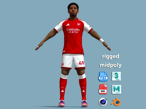 A-Pose Rigged Myles Lewis-Skelly 26-27 3D Model