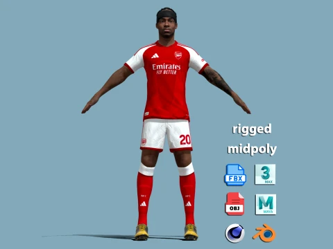 A-Pose Rigged Noni Madueke 26-27 3D Model