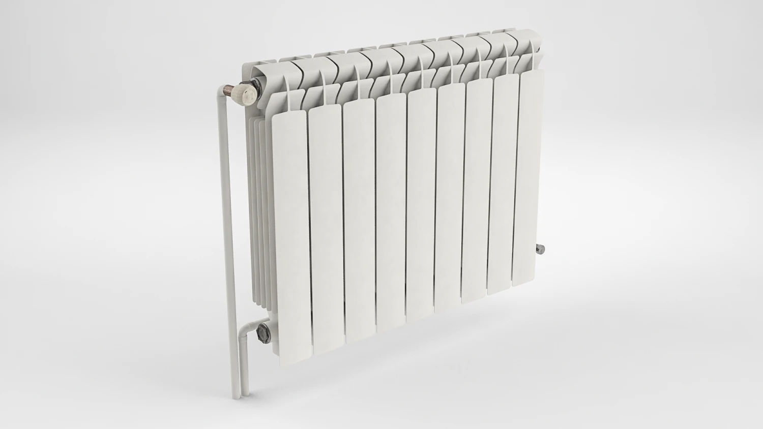 white radiator 3D Model .c4d .max .obj .3ds .fbx .stl .blend 